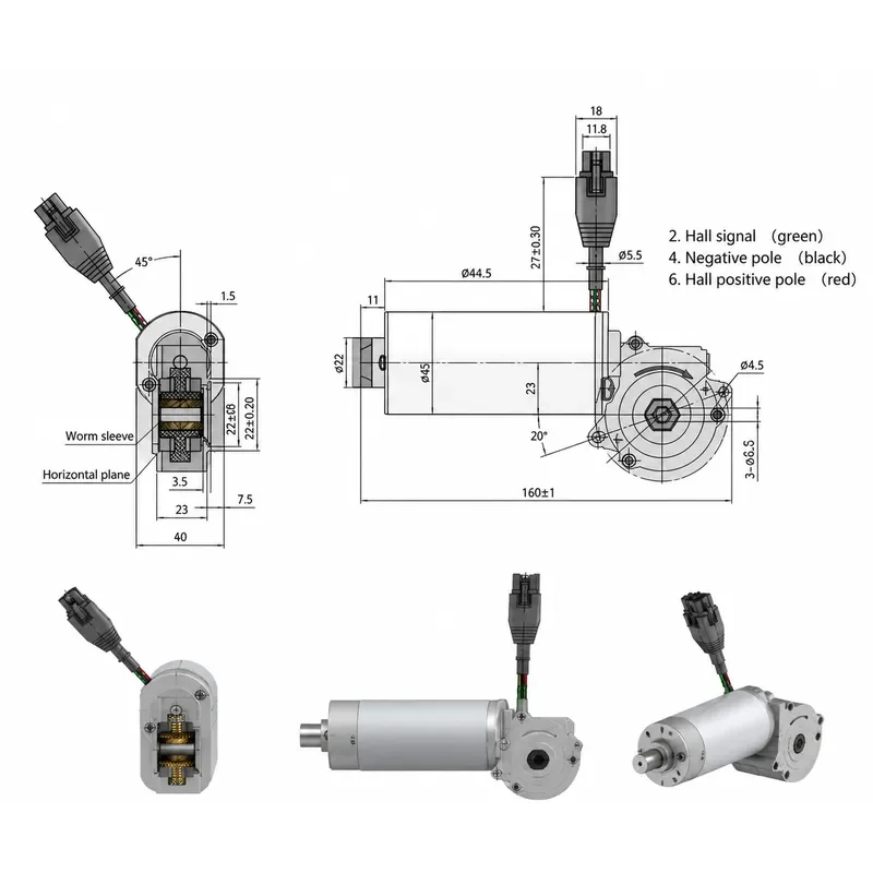 24V DC Manual Control Electric Lifting Table Motor 3 Piece Set Desk Lift Actuator 112RPM Heavy Duty Linear Actuator Kit