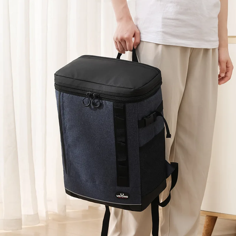 

1PC Double Shoulder Refrigerated Bag Leak proof Ice Bag Double Color Backpack Waterproof Picnic Insulation Backpack