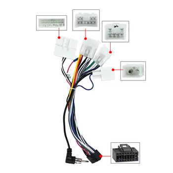 Adaptér pro rádio s Androidem, příslušenství pro TOYOTA Corolla Highilander VIOS YARIS RAV4, konektor kabelového svazku pro navigační rádio 10 nejlepší prodej Kabeláž rádia Toyota - №2