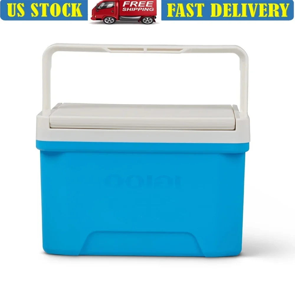 

9 QT Hard Sided Cooler Ice Chest with Elevated Design Portable Lunch Storage Reversible Tray Lid Outdoor Activities