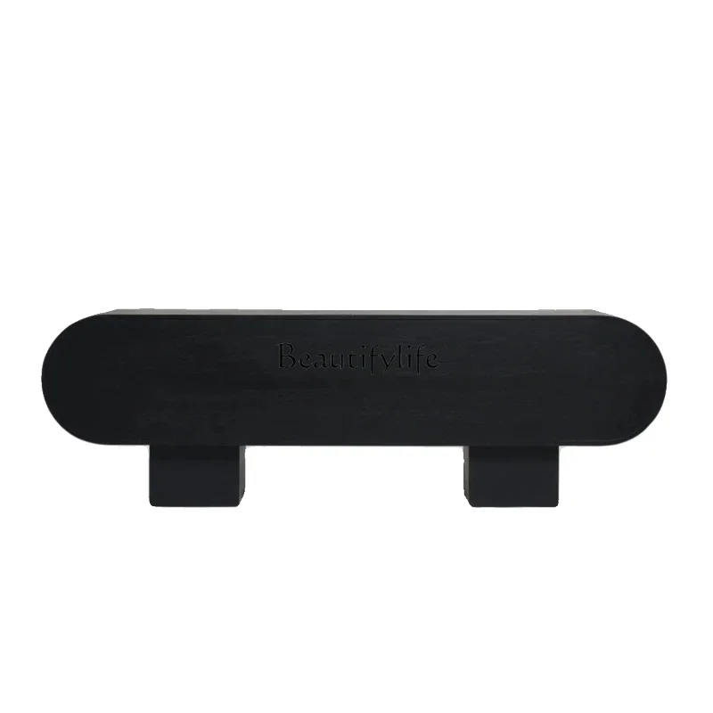 

Modern simple solid wood locker American country medium antique black storage retro minimalist living room TV cabinet