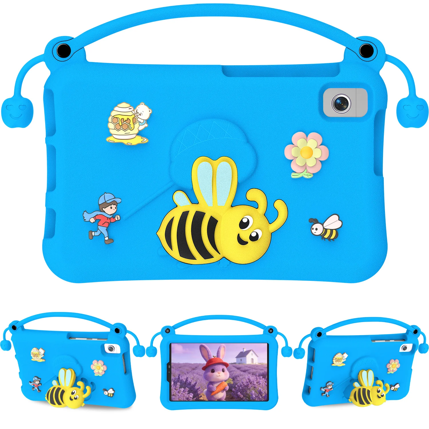 EVA Case For Samsung Galaxy Tab A11  /  A9  /  A7 Lite 8.7-inch  /  A 8.0 (2019)  /  Lenovo Tab K9 Bee Style Kickstand Tablet Co