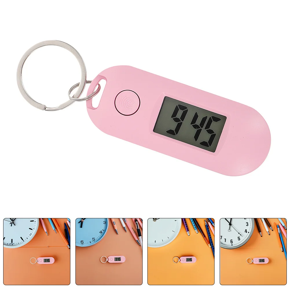 

2pcs Mini Keychain Digital Watch Silent Luminous Led Kids Students Nurses Portable Small Electronic Pocket Timepiece Keyring