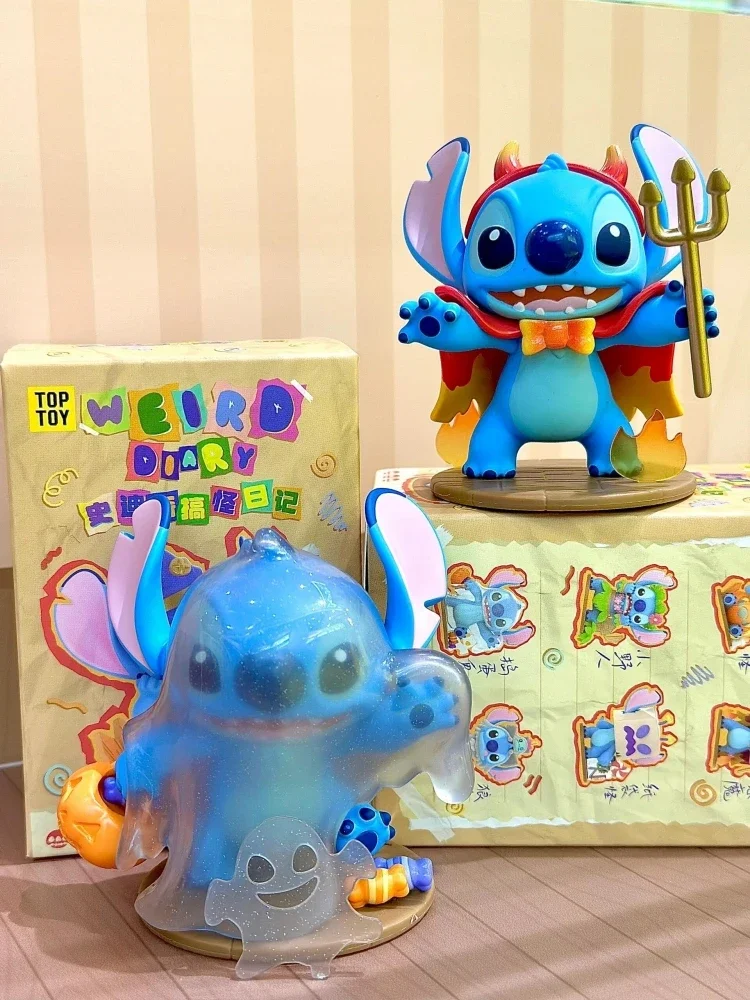 Original Stitch Blind Box Disney Stiezy Funny Diary Series Mysteries Guss Bag Anime Figure Model Decoration Collection Kawaii