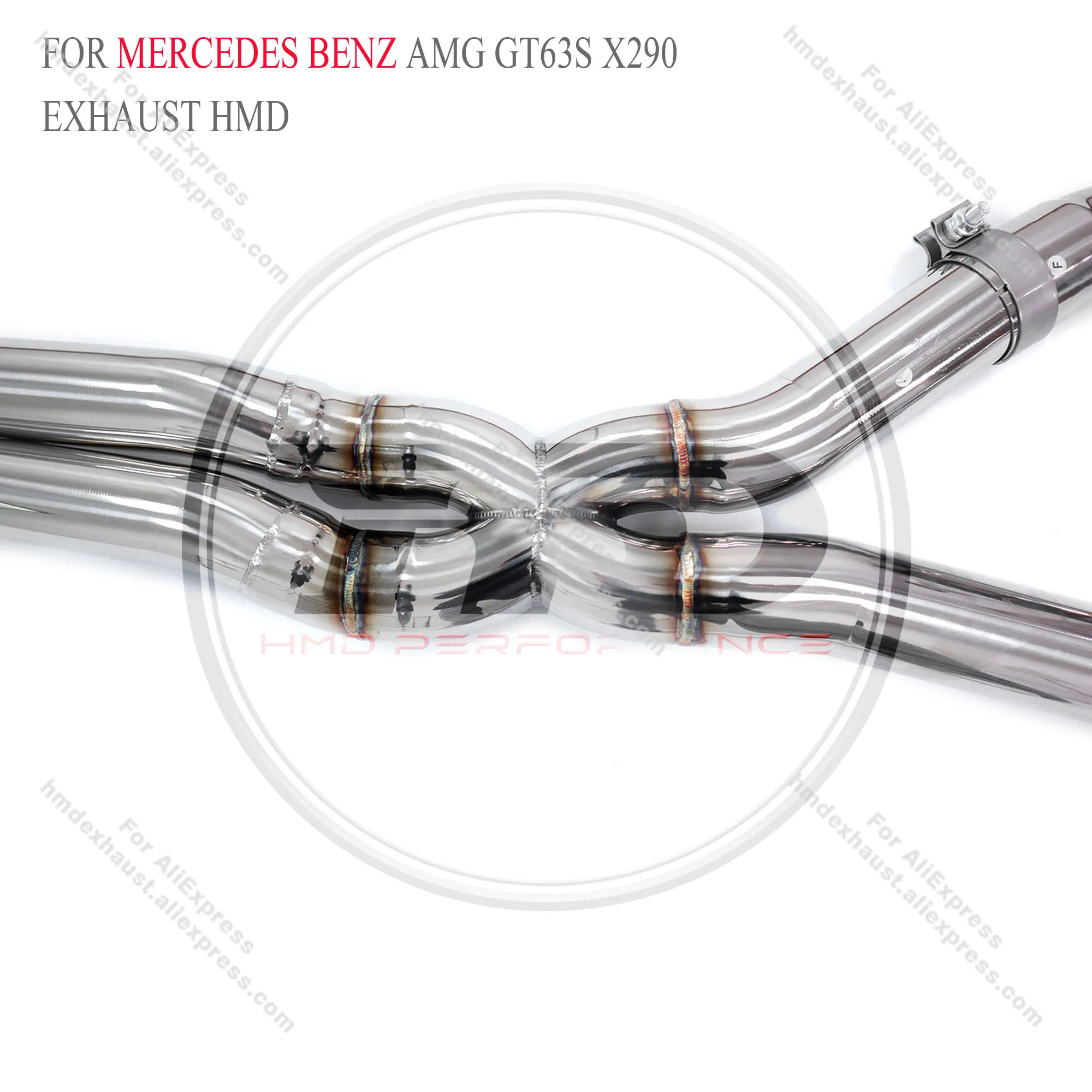 High Quality Catback For Mercedes Benz AMG GT63S X290 Stainless Steel Exhaust System Electronic Valve Muffler Racing Pipe HMD