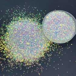 10G Holographic Nail Glitter Sequins 1/24 Chunky Laser Sparkly iridescent 1mm Colorful Dream Rainbow Nail Art Decoration Flakes