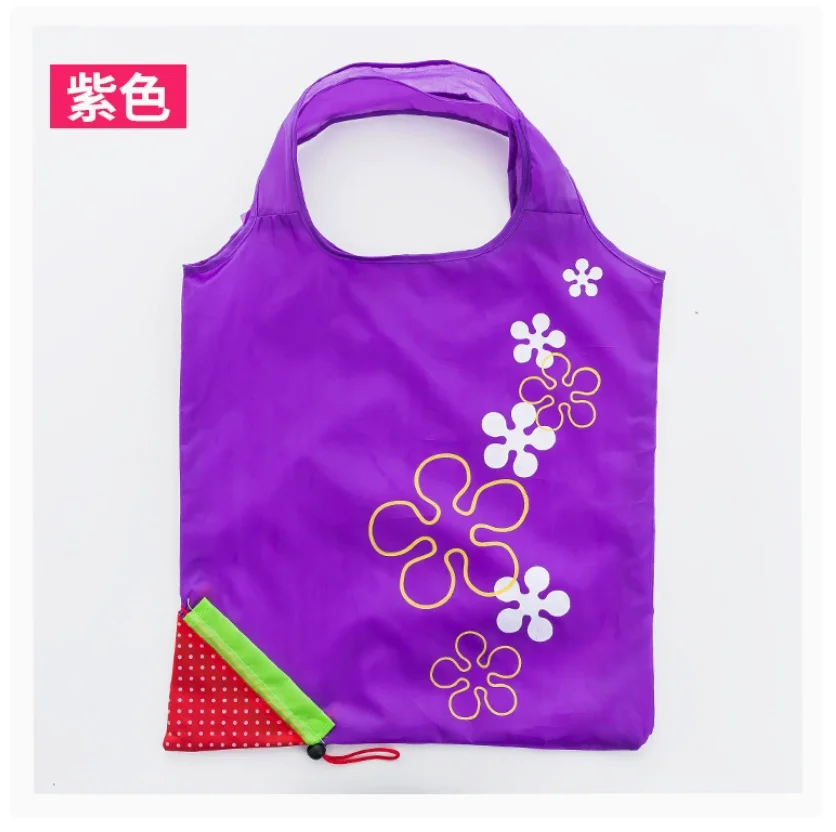10pcs/lot Hot Creative environmental storage bag Handbag Strawberry Foldable Shopping Bags