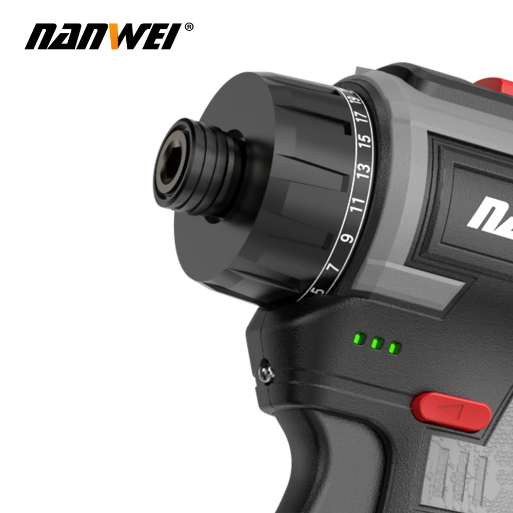 16.8V Lithium-ion Cordless Drill Handheld Universal Brushless Double Speed Driver Cordless Screwdriver