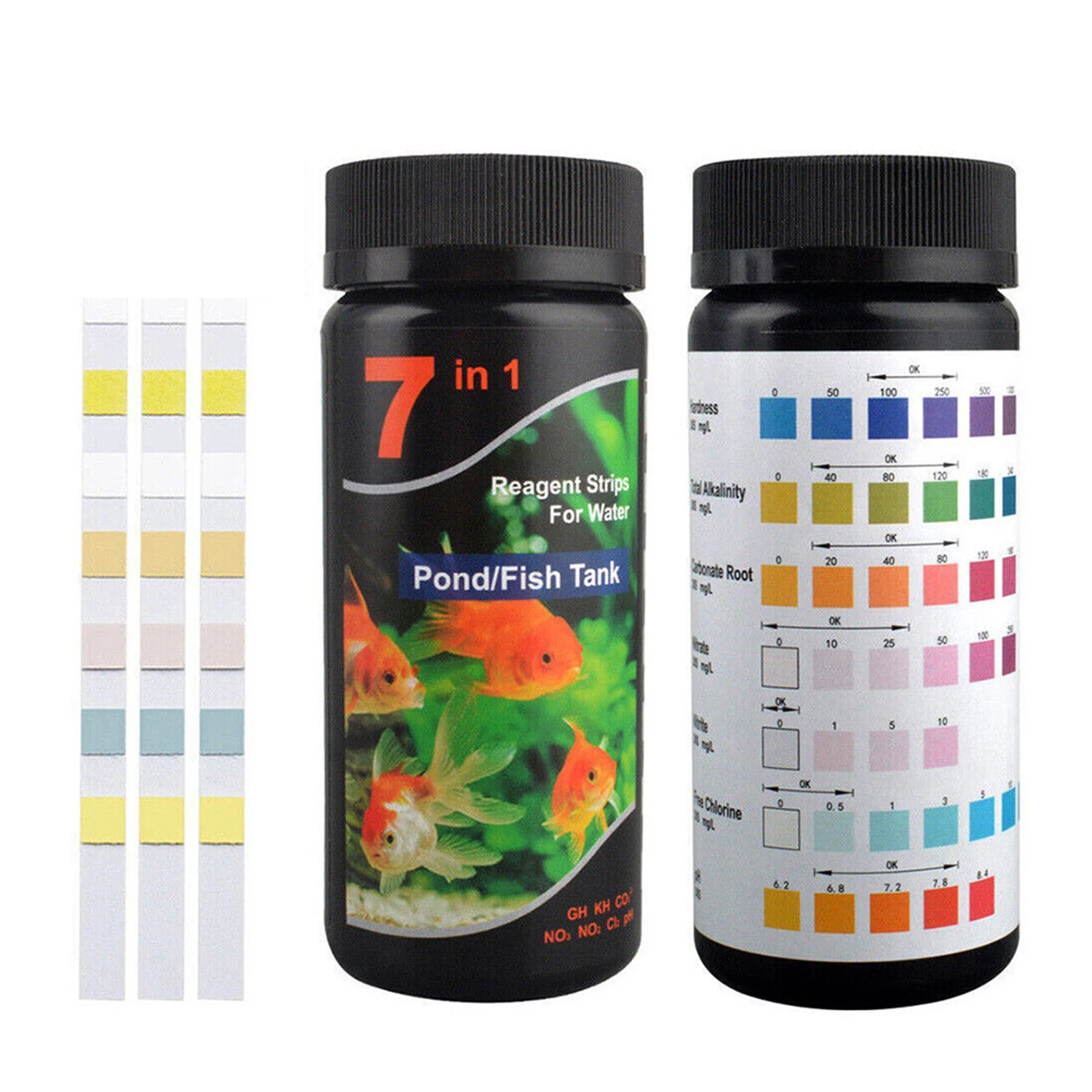 

Multiple Parameters Water Test Strips Kit Drinking Water In PH Test Fish Tank Tropical Aquarium Pond Parameters