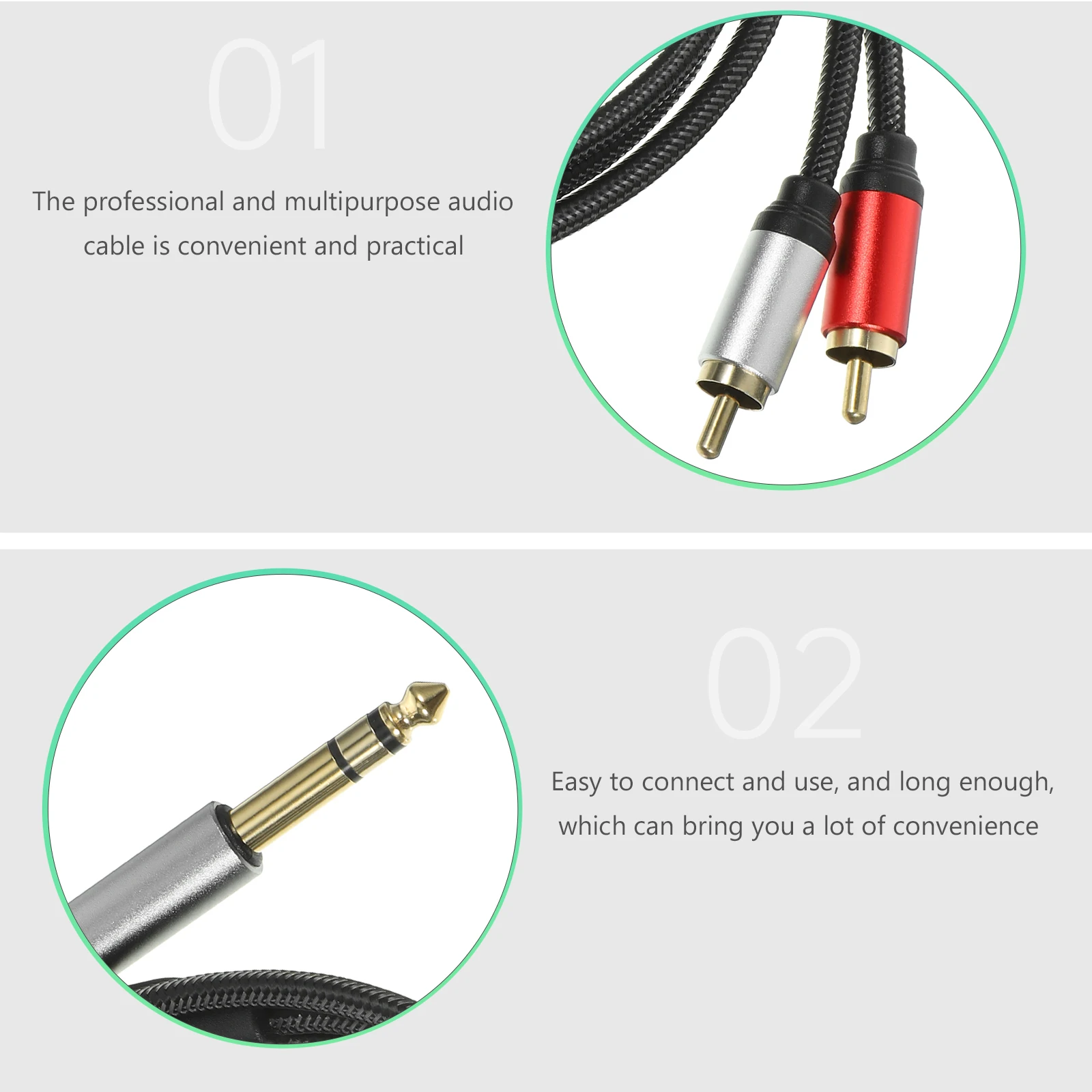 

Guitar Microphone Audio Amplifier Cable Balanced Xlr Male To Dual Converter Signal Patch Cord For Speaker Mixer Power Equipment