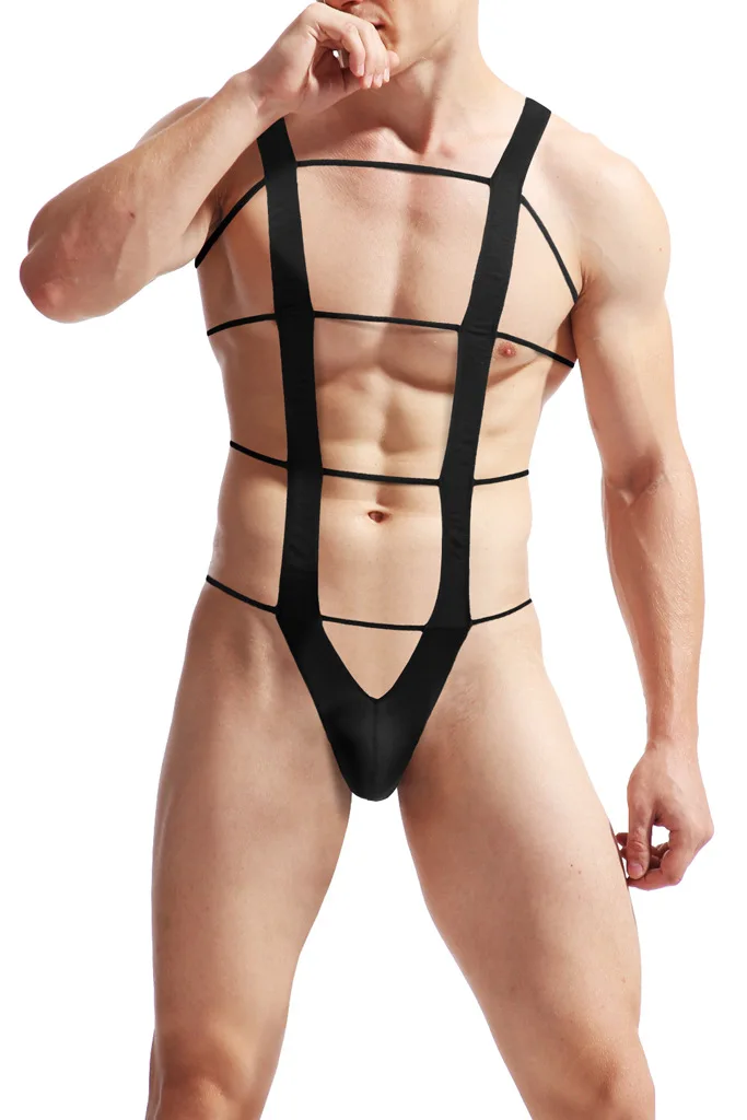 Maiô de roupa interior sexy masculino com alças