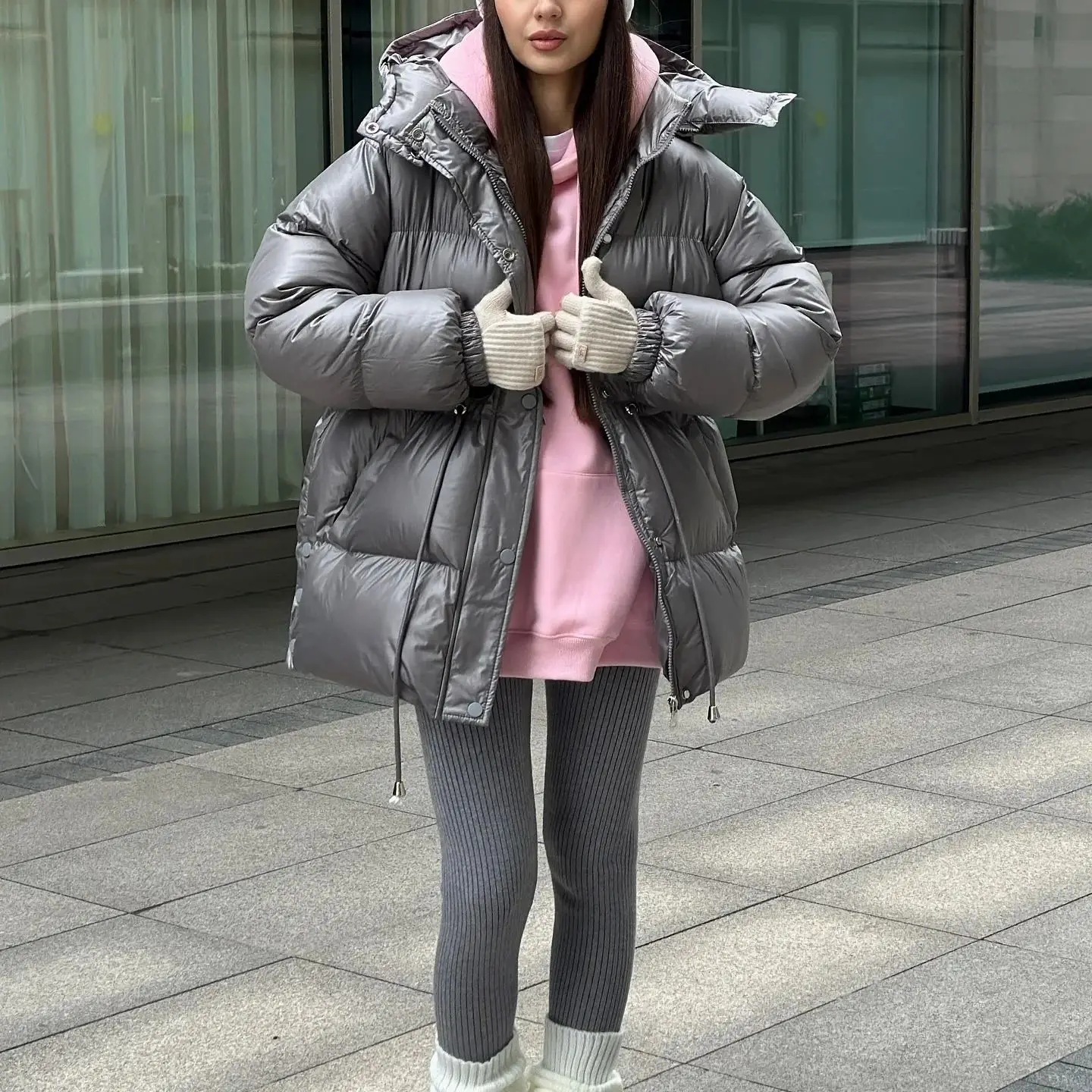 

3-цветные высококачественные приталенные хлопковые куртки на шнурке, модная стильная верхняя одежда, теплая уютная зимняя женская универсальная уличная одежда