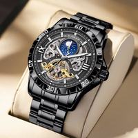XGearMen's mechanical watch multi-functional automatic men's stainless steel watch sapphire glass mechanical strap
