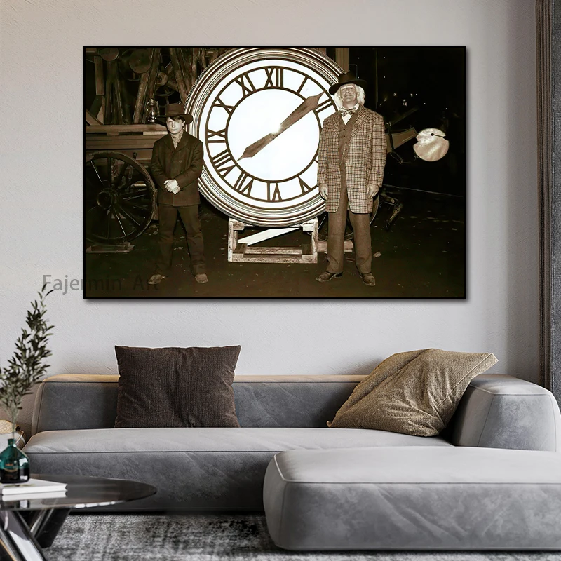 Back To The Future Classic Movie Poster Retro Wall Art Picture Canvas Print Painted As Living Room Home Decoration