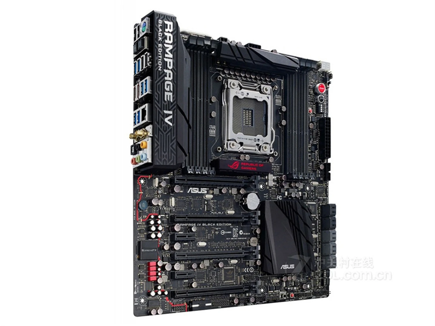 Imagem -02 - Placa-mãe Asus Rampage iv Chipconjunto Intel X79 Soquete Lga 2011 Suporta Processador 22nm Ddr3 64gb Pci-e 3.0 Black Edition