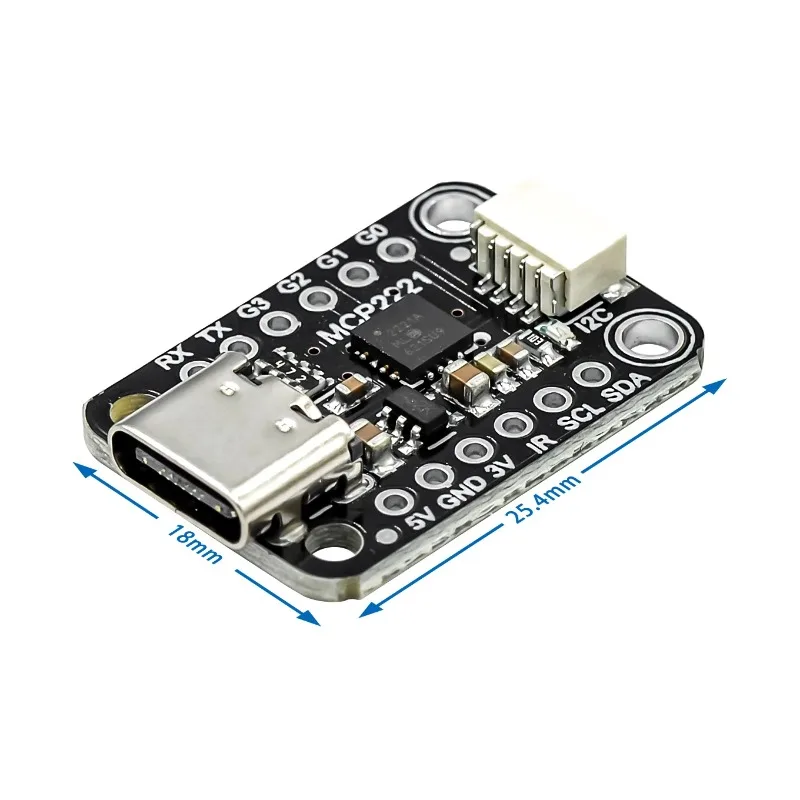 MCP2221A Модуль преобразования USB в GPIO общего назначения 4471, инструменты для разработки интерфейсов Adafruit Breakout USB в GPIO АЦП I2C