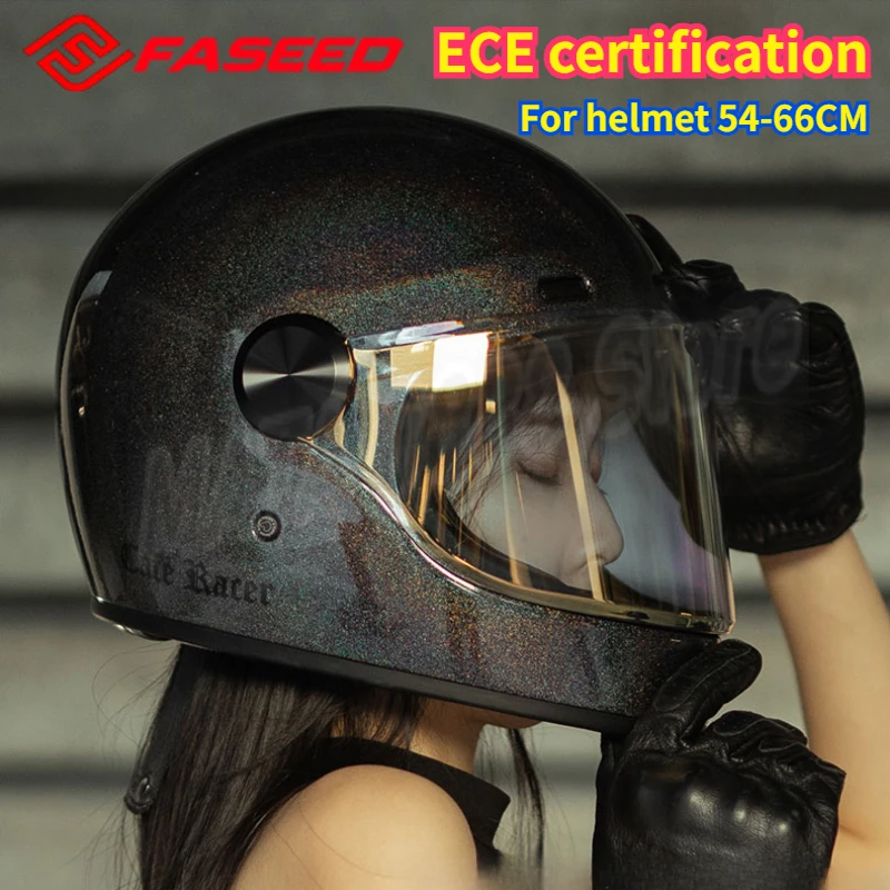 

FASEED Motorycle Helmet Moto Retro Helmet Men Motorbike Riding Motocross Full Face Helmets Capacete De Moto