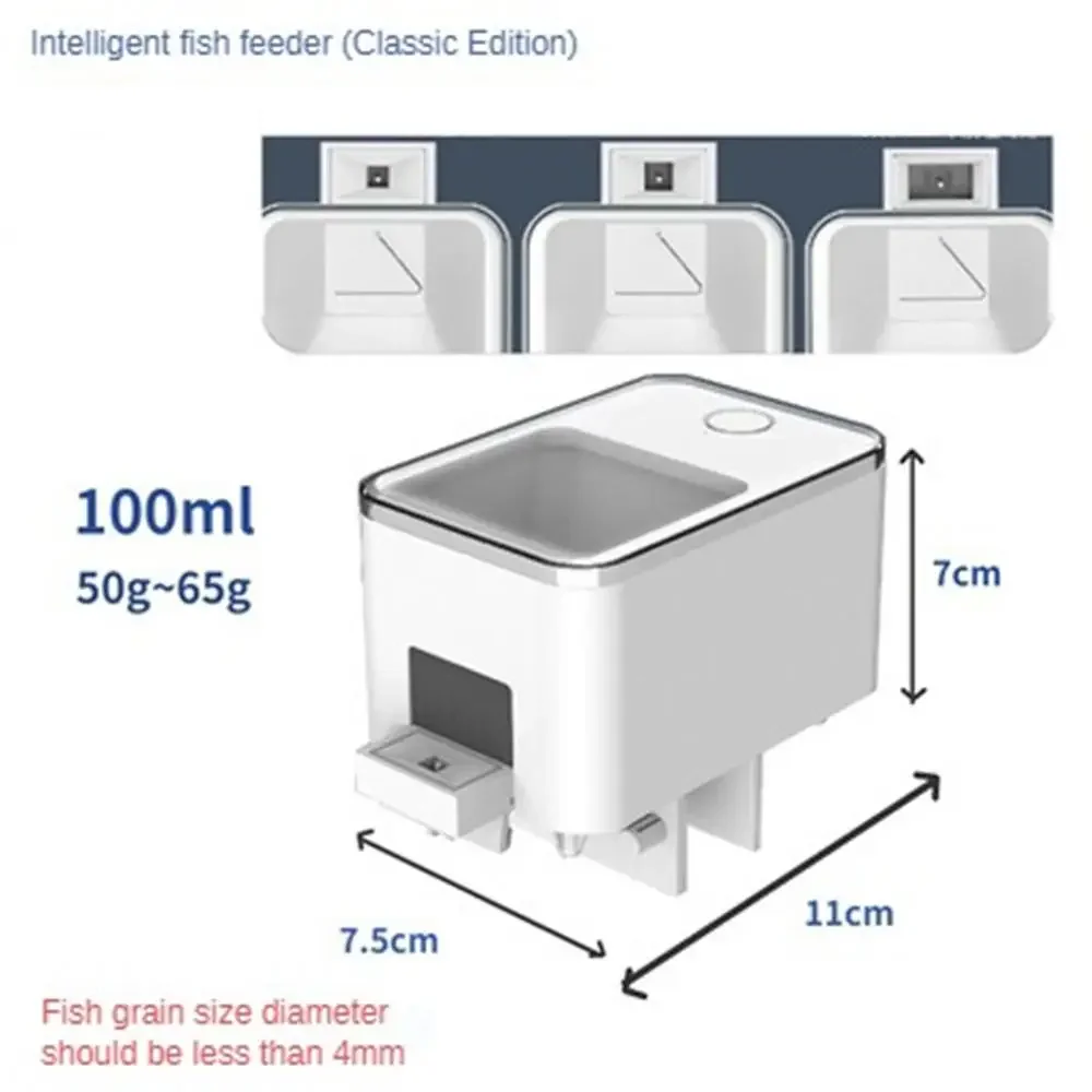 WiFi Remote Auto Feeder Aquarium Fish Aquarium Smart Timer Auto Replenisher Feeder Fish Feeder (Battery Not Included)