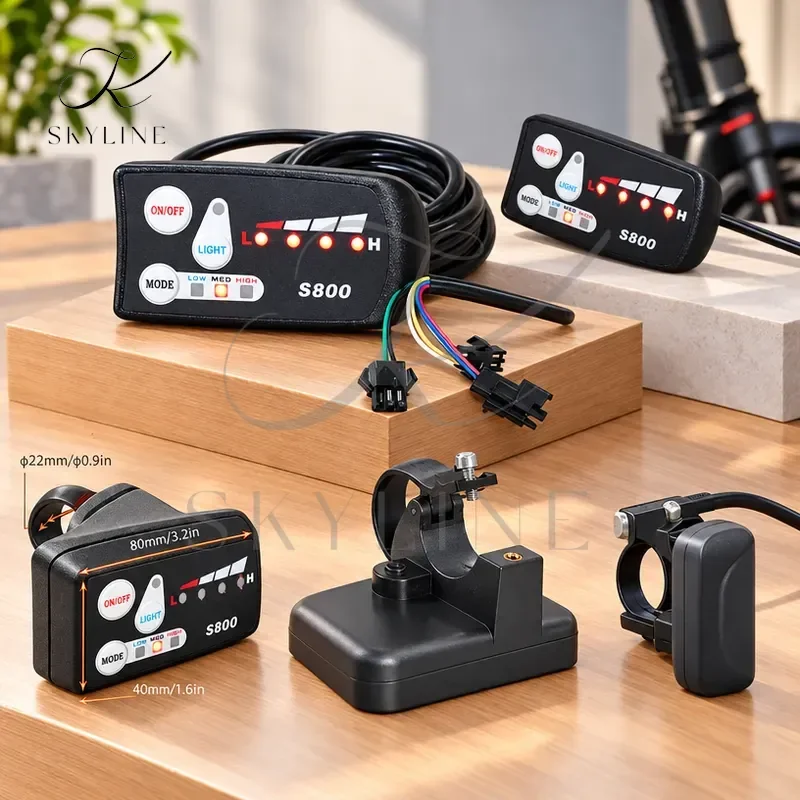 For FOCAN S800 Electric Bicycle Display 24V 48V Ebike Intelligent Control Panel LED Display
