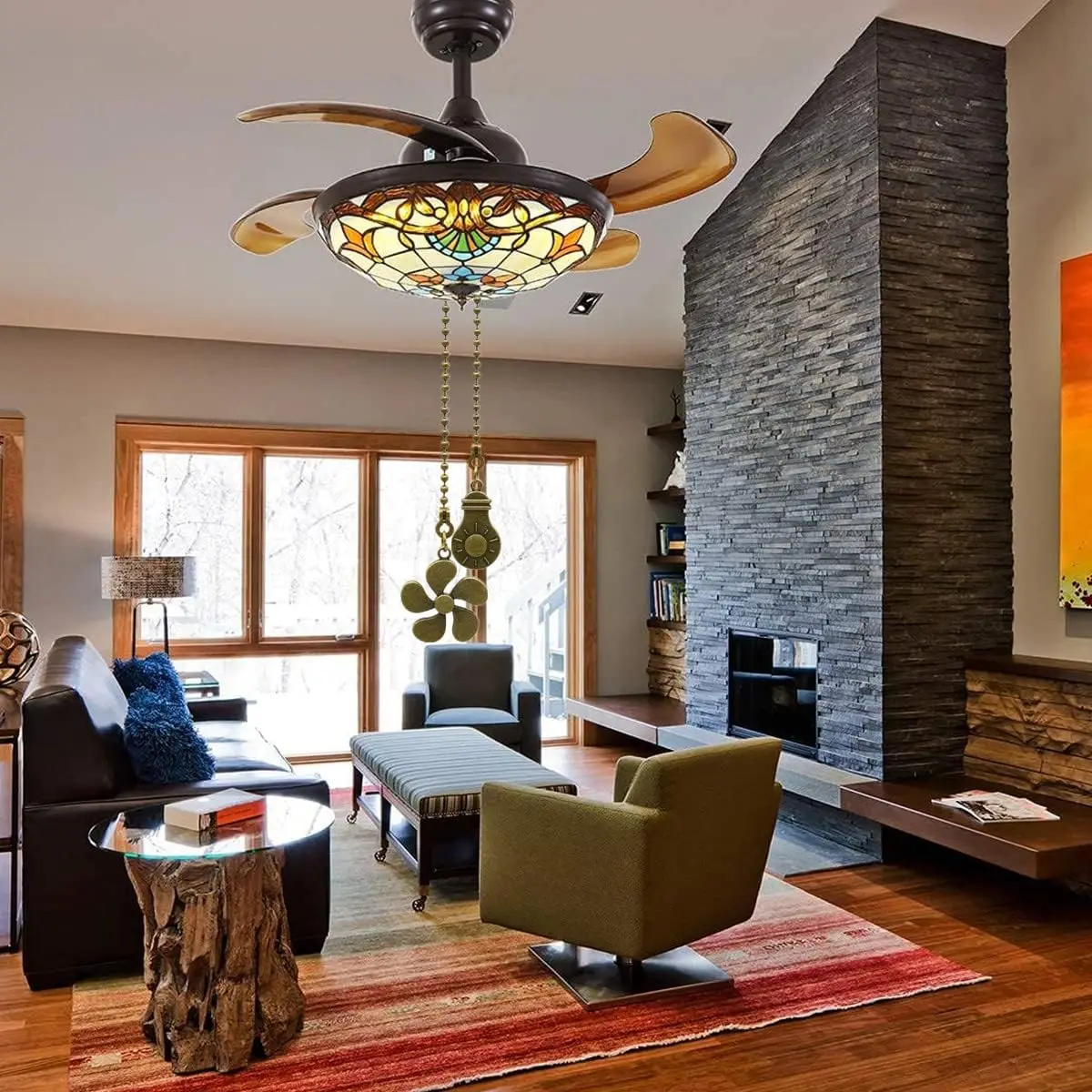 Kit catena di trazione per ventilatore da soffitto, lampadina e modello ventola, prolunga per catena di trazione, pendente a catena, 4 pezzi, catena per ventilatore da soffitto da 12 pollici Exte