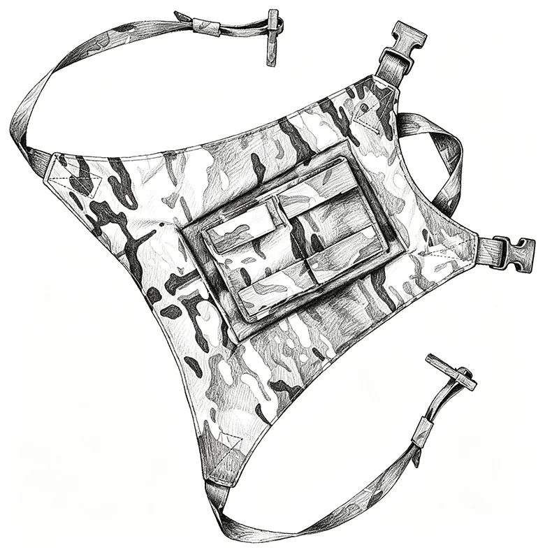 

New Tactical Helmet Pouch Rapid Deployment Storage Bag Motorcycle Helmet Holder Harness Nylon Webbing Handle Hunting