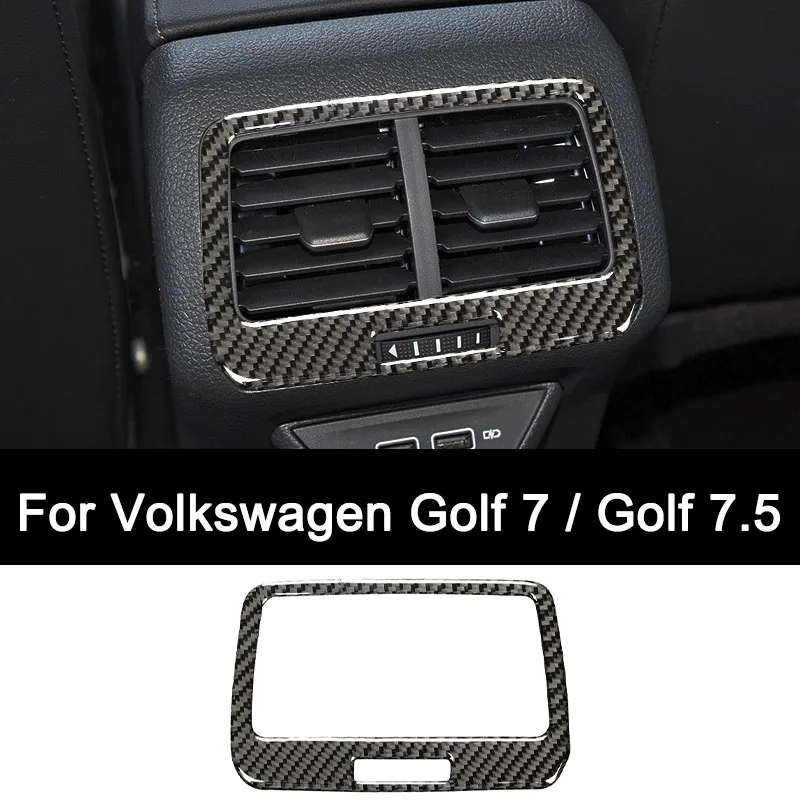 

For Volkswagen Golf Mk7 Mk7.5(2012-2019) Premium Carbon Fiber Auto Rear Air Conditioner Vent Decorative Sticker Auto Accessories