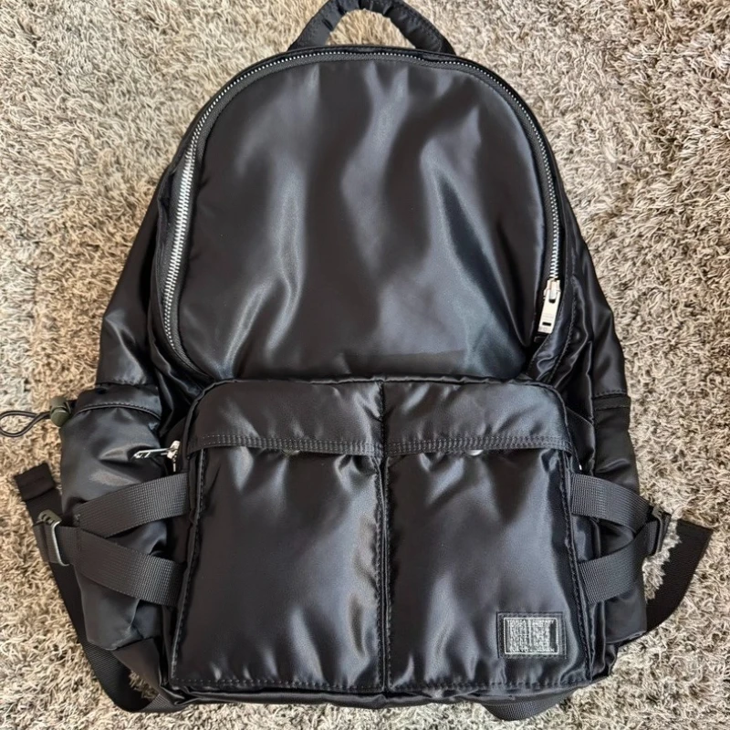 

2026SS Luxury Lightweight Nylon Daypack Classic Tactical Multi Layer Bag Outdoor Hiking Commute Travel Student Shoulder Backpack