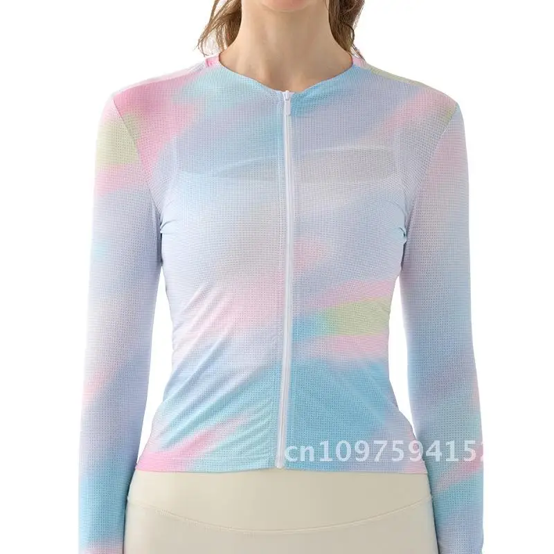 

Women's Summer Cycling Jersey Windproof Breathable Long Sleeve Sports Jacket Lightweight Outdoor Leisure Bicycle Top