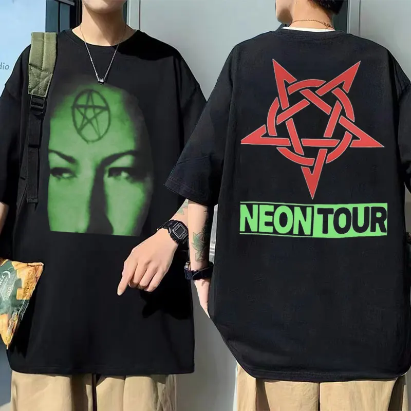 Playboi Carti Neon Tour T-Shirt Men Women Hip Hop Oversized