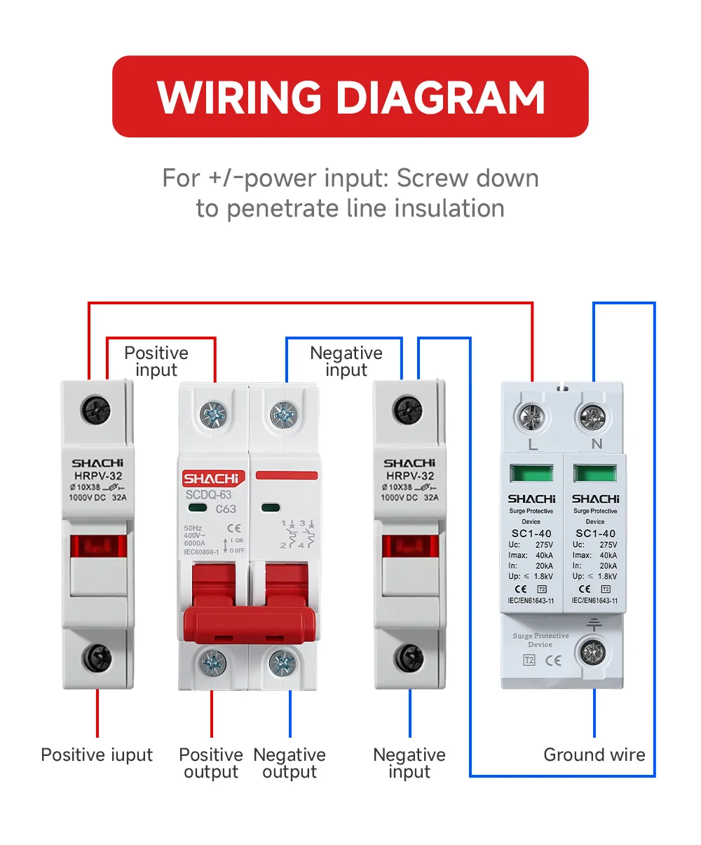 SHACHI AC Mini-Leitungsschutzschalter MCB 2P 16A 20A 25A 32A 40A 63A 220V 400V C-Typ DIN-Schienen-Luftschalter für den Überlastschutz im Haushalt – Detail 15