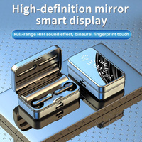 S20 Bluetooth Earphone Headphones Mirror Wireless Stereo Headset with Digital DisplayTouch Control Sports Earbuds for Gaming
