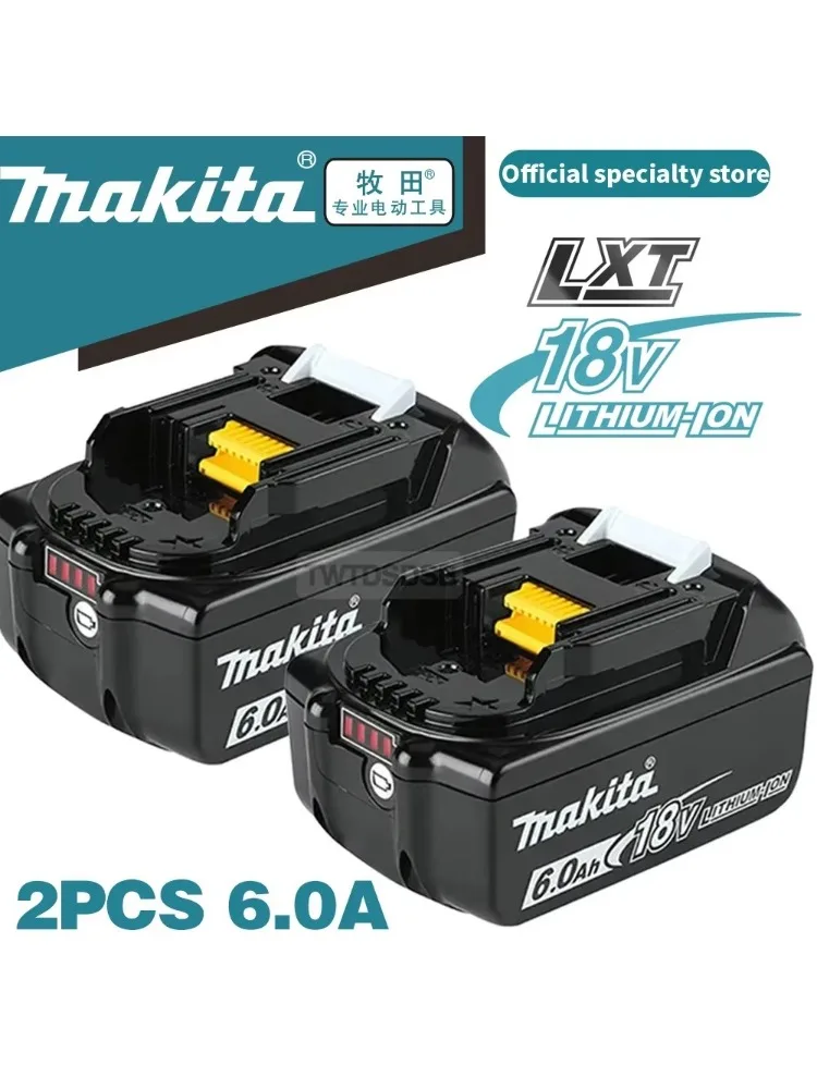100% Originele Makita 6Ah voor Makita 18V Batterij BL1830B BL1850B BL1850 BL1840 BL1860 BL1815 Vervanging Lithium Batterij - afbeelding 2