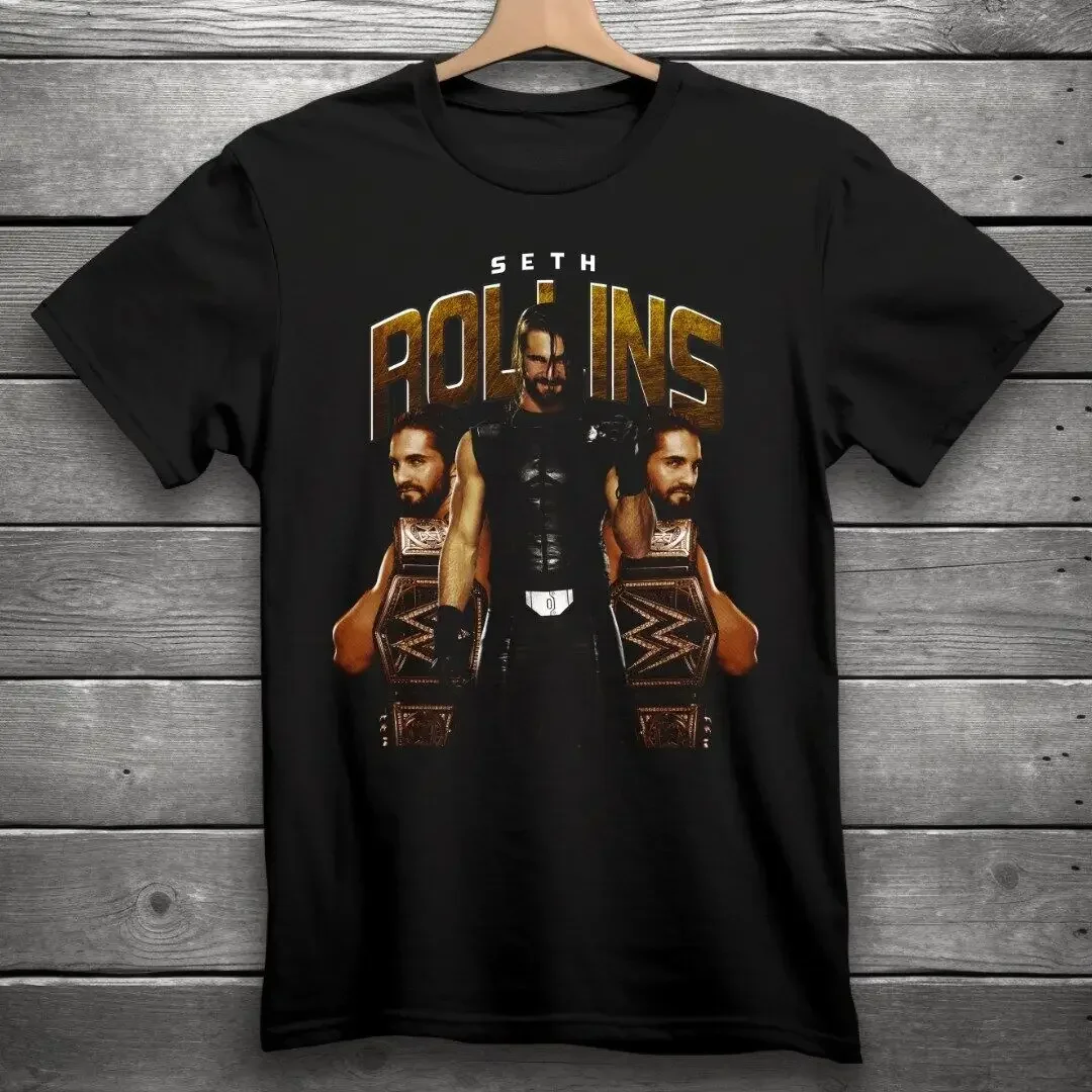 Seth Rollins Wrestling T-Shirt Black  WWE