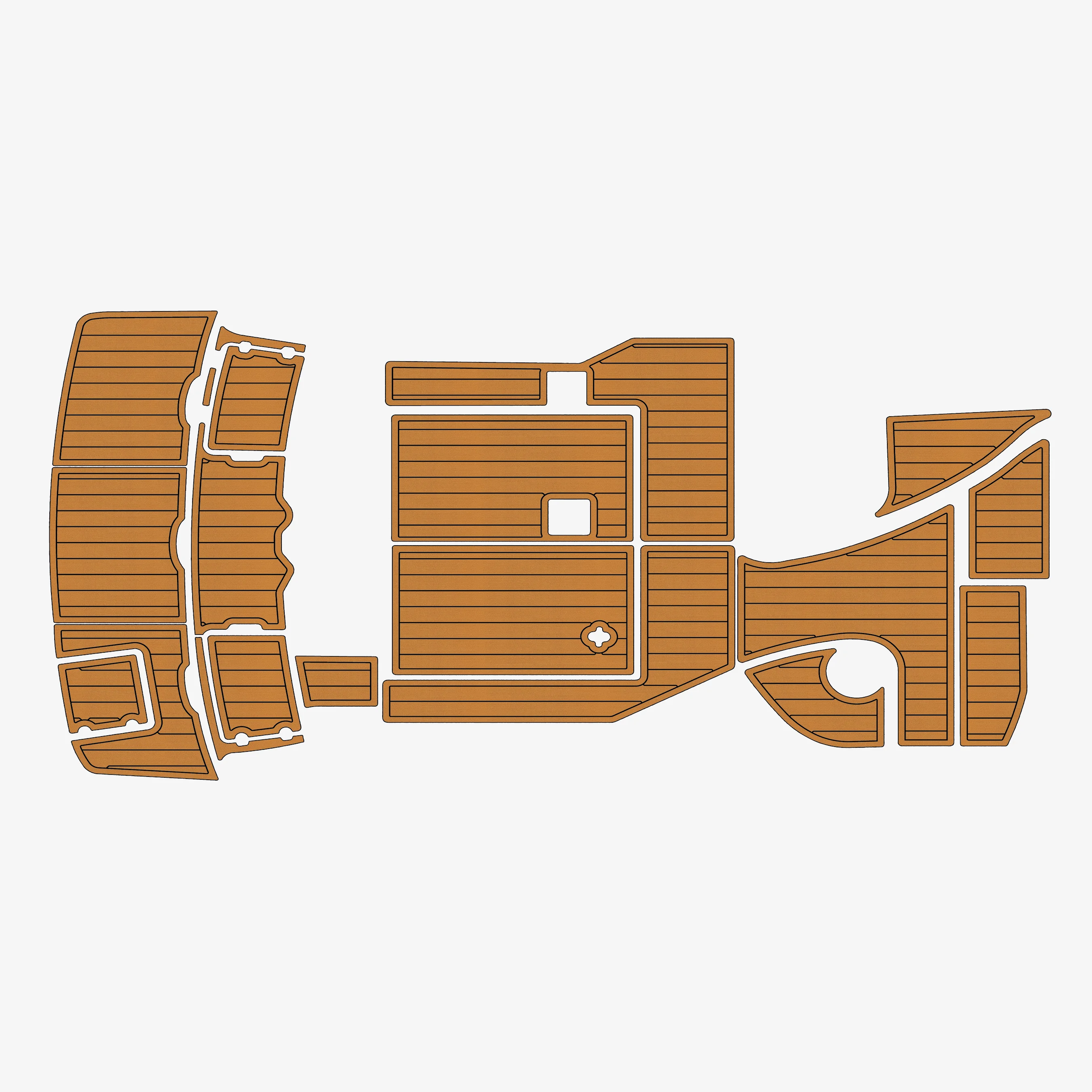 

Морской коврик Seadek Aqua Carpet из ПВХ с имитацией тикового дерева, нескользящий, из ЭВА-пены 6 мм (1/4 дюйма), для Chaparral 260 Signature 1997-2005 гг.