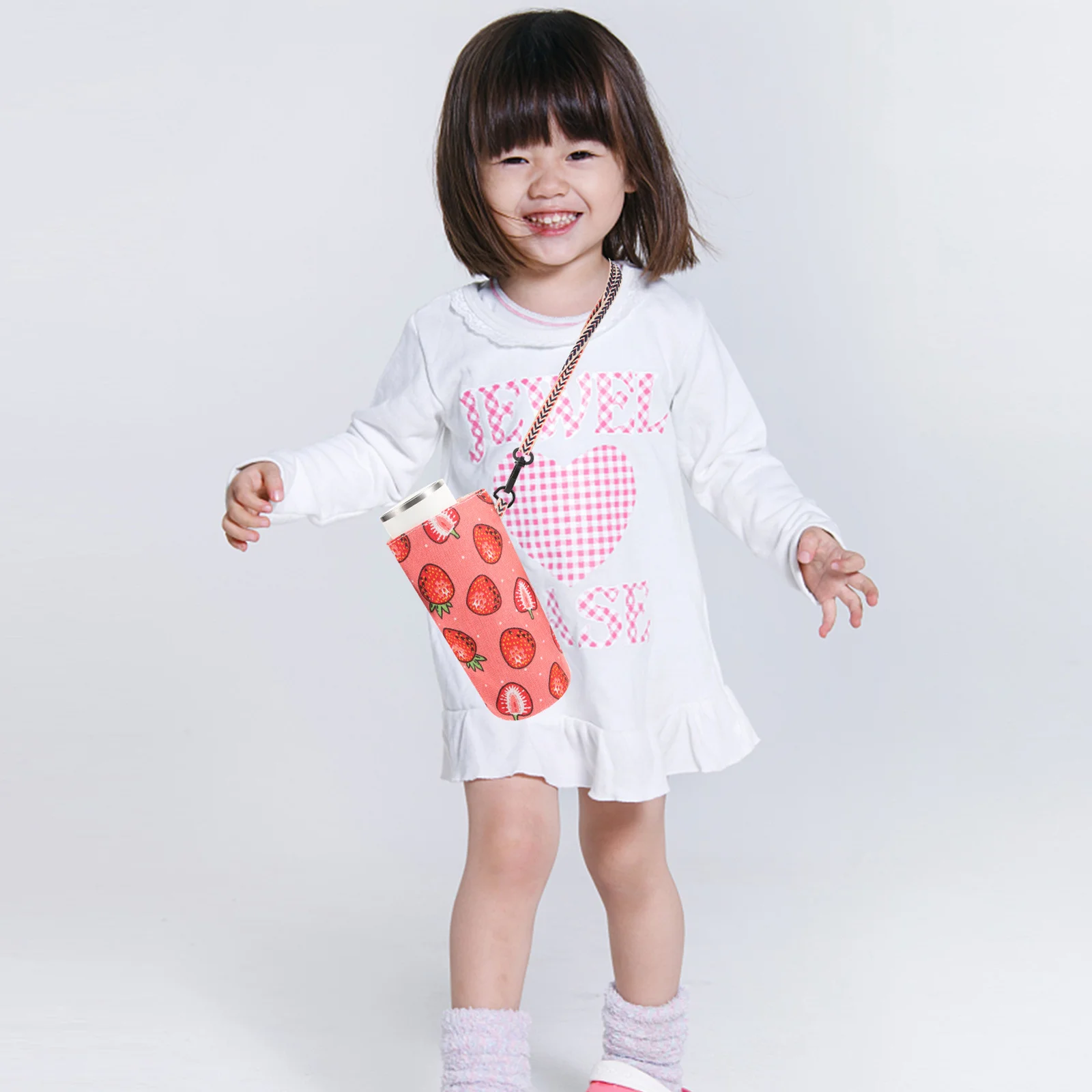 

2Pcs Handheld Water Bottle Bags Portable Adjustable Sling Straps Canvas Bottle Sleeves Outdoor Camping Travel Water Kettle