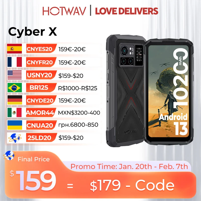 HOTWAV Cyber X Pro Cyber X Newest Device Coming MTK G99 6.78 FHD 90Hz Android 13 10200mAh battery 14GB/21GB 256GB 108M Camera