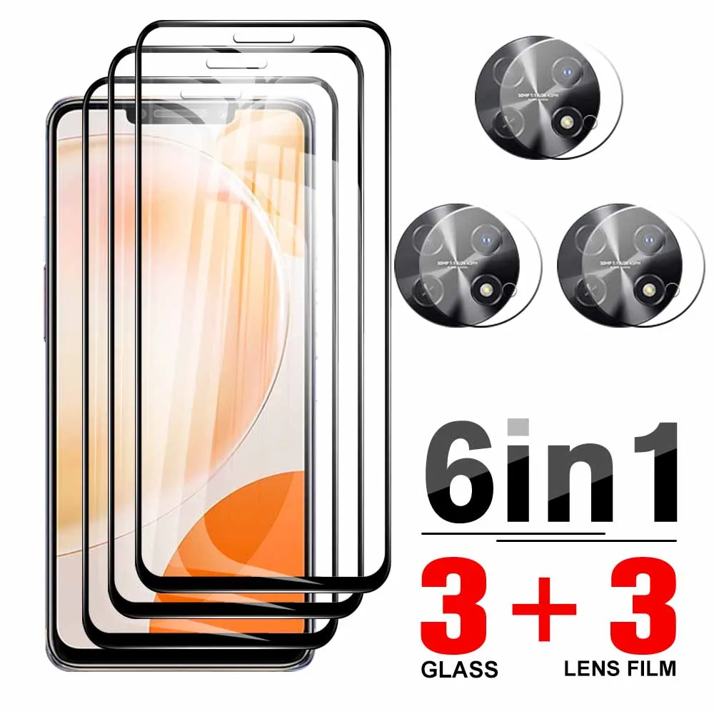 6in1 Full Cover Protective Glass Case For Huawei nova Y91 4G Camera Protector For Huawei Enjoy 60X novaY91 6.95in Tempered Films