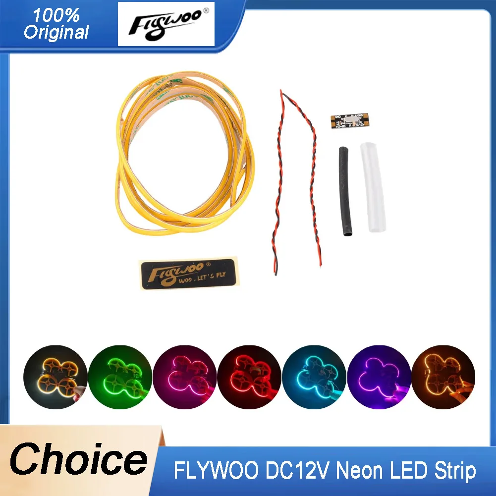 

Неоновая светодиодная лента FLYWOO DC12V — 4 мм x 1 м, подходит для AVatar и FPV дронов CineRace20/DJI
