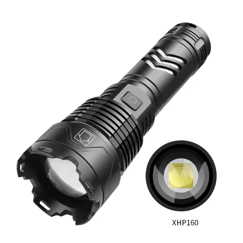 

XHP160 Strong Light Flashlight High Power Aluminum Alloy USB Rechargeable with Lantern Super Bright Waterproof Outdoor