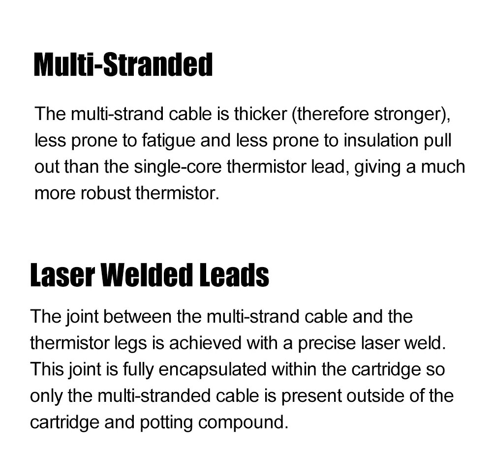 Trianglelab ADR ™ 104NT-4-R025H42G (104GT-2) Thermistor-Sensor, neue Standard-Mehradrig-Laser-geschweißte Leitungen, 3x15 mm, Metall M3 M4 – Detail 29