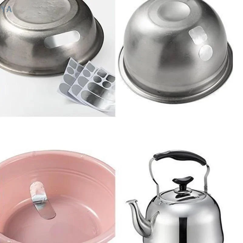 【SA】10Pcs Aluminum Pot Repair Patch High Temperature Resistant Cookware Pan Leak Repair Tape Kitchen Tool Cookware Patch Tape