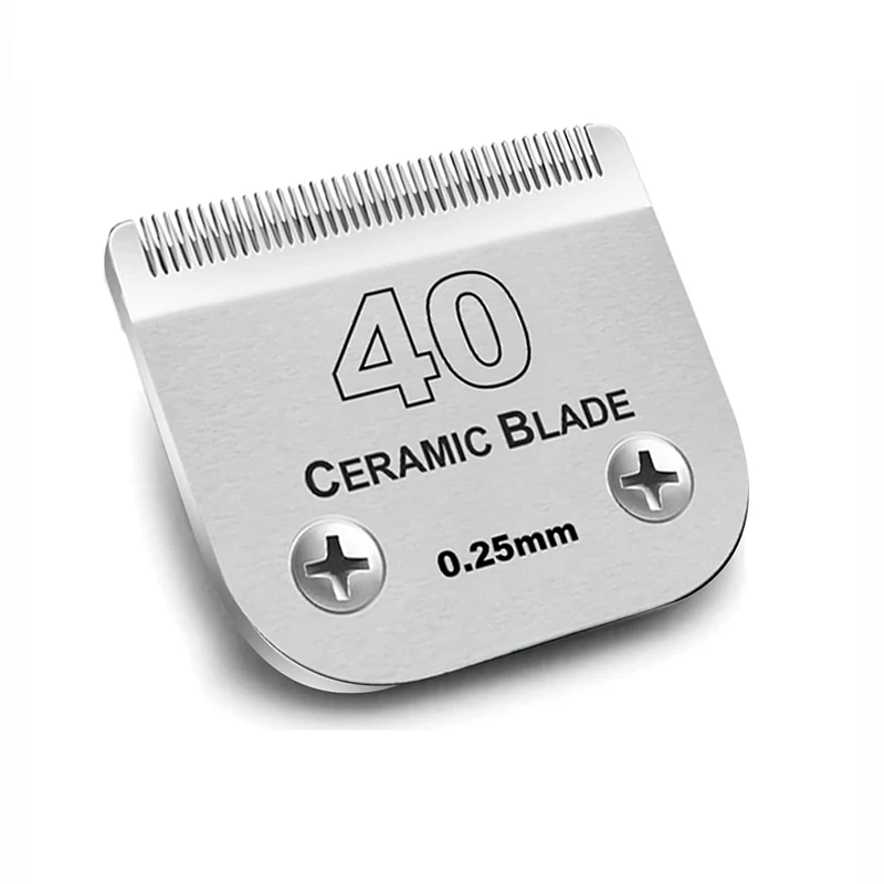

# 40 лезвий, сменные лезвия для машинки для стрижки собак, совместимые с машинками для стрижки собак Andis/Wahl/Oster, съемное керамическое лезвие 0,25 мм