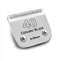 # Cuchillas de repuesto para cortadora de perros, 40 cuchillas, compatibles con cortaúñas para perros Andis/Wahl/Oster, hoja de cerámica desmontable de 0,25mm