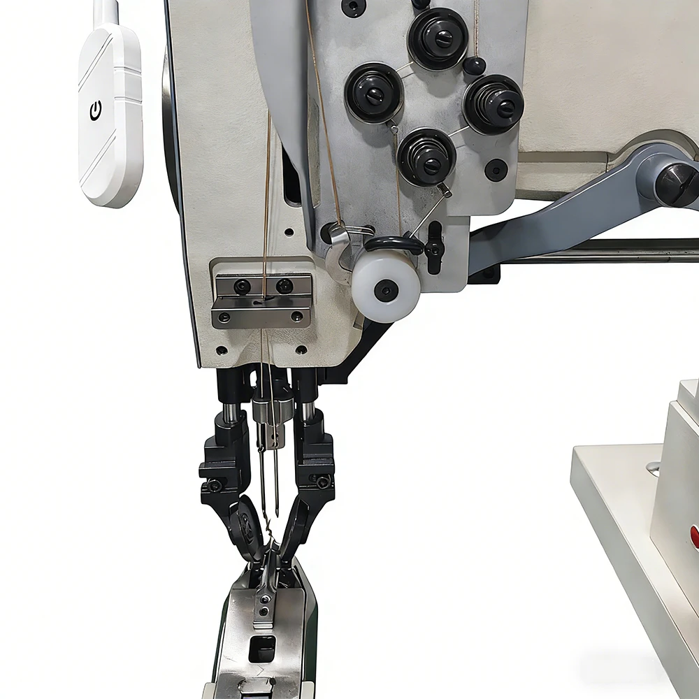 Double Needle Chain Stitch New Industrial Sewing Machine With Motor For Manufacturing Plant
