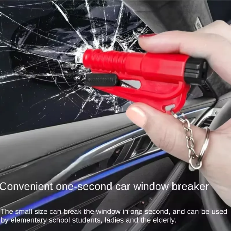 Compact 3-in-1 Car Safety Hammer, Window Breaker & Seat Belt Cutter, Emergency Rescue Tool for Vehicle Accessories