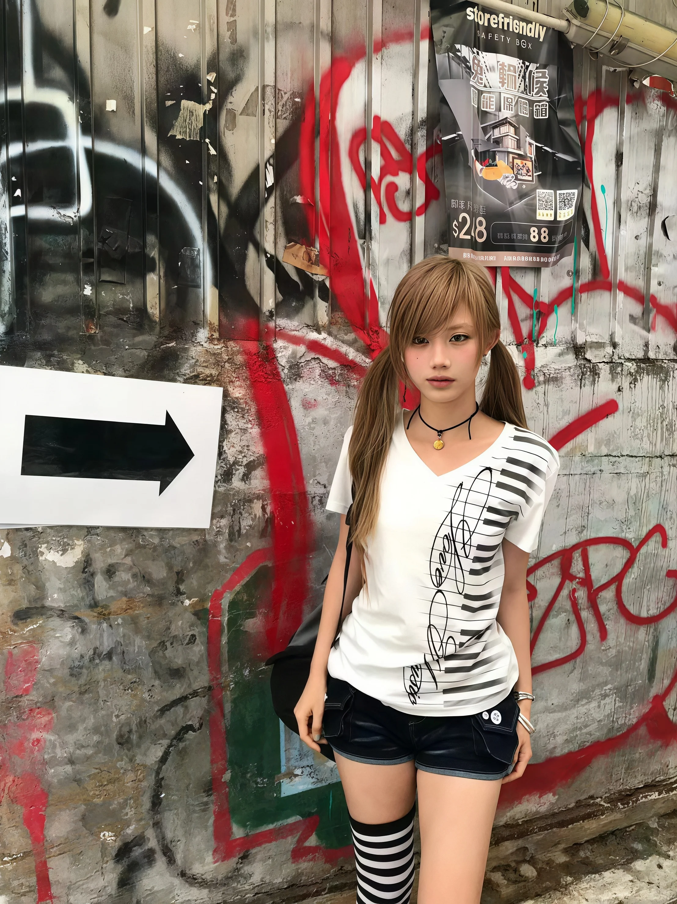 Y2K Piano Keyboard Print T‑Shirt Women V‑Neck Short Sleeve Tee Aesthetic Music Graphic Casual Streetwear White Tops