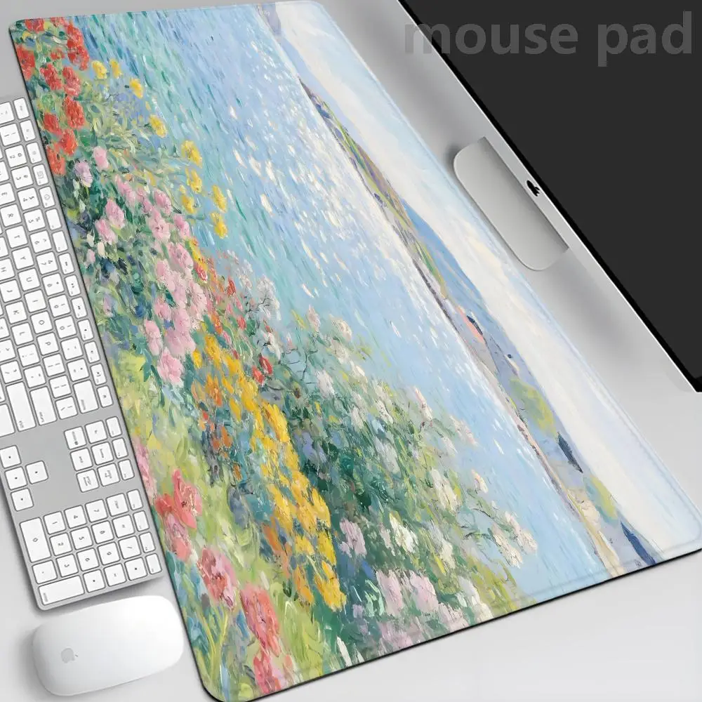 

Mouse Pad Gamer Home Large Computer Mouse Mat MousePads keyboard pad Claude Monet Art Natural Rubber Anti-slip Officead