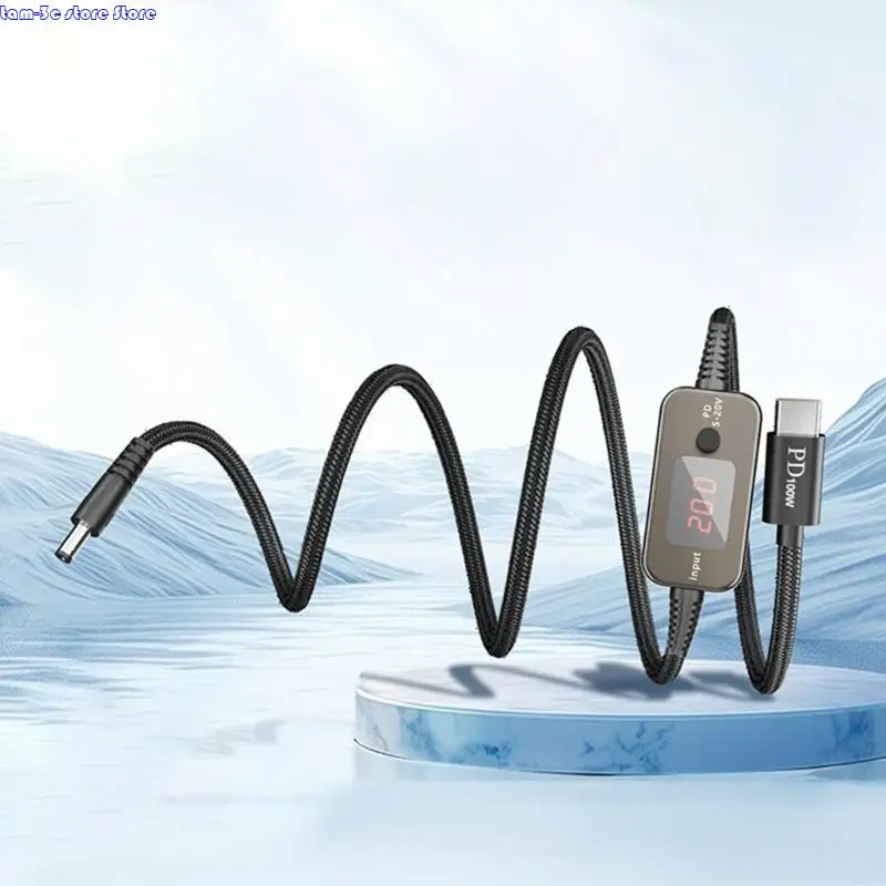 D0UA Несколько напряжений типа C до DC5521 Зарядка кабельная шнур 5A для ноутбука Modems