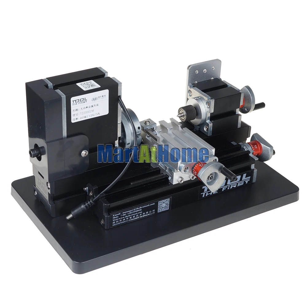 Imagem -03 - Potência Mini Metal Torno Máquina Ferramenta Tz20002m 12000 Rpm Max. Workpiece 135*20 mm Viagem 32*145 mm 60w de Alta