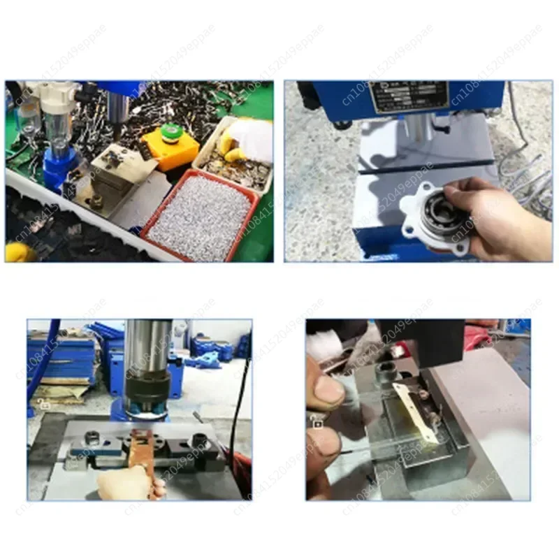 Pneumatic Punching Machine Hand Press Machine Adjustable Force 200KG Pneumatic Puncher 110V/220V Single Column